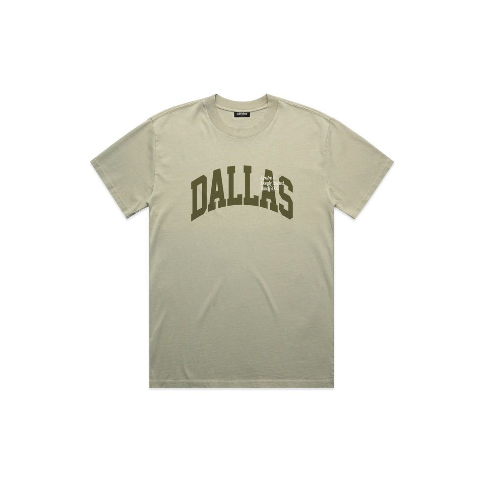 Centre Dallas Block Tee (Faded Eucalyptus) - centre