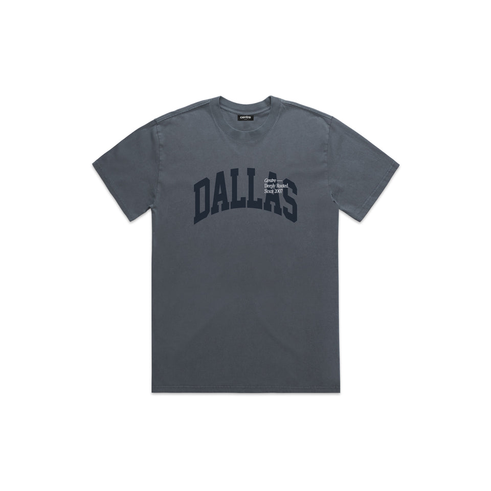 Centre Dallas Block Tee (Faded Indigo) - Frozen Sale (Jan 2025)