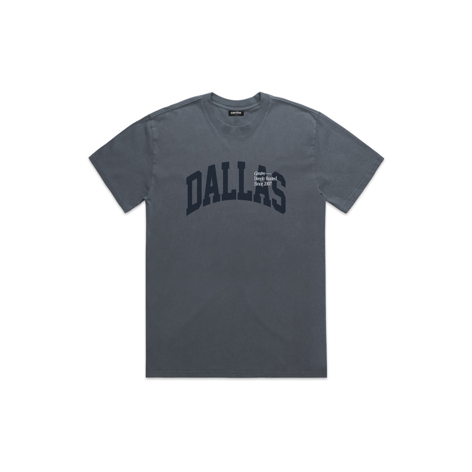 Centre Dallas Block Tee (Faded Indigo) - Centre - Tees & Shirts