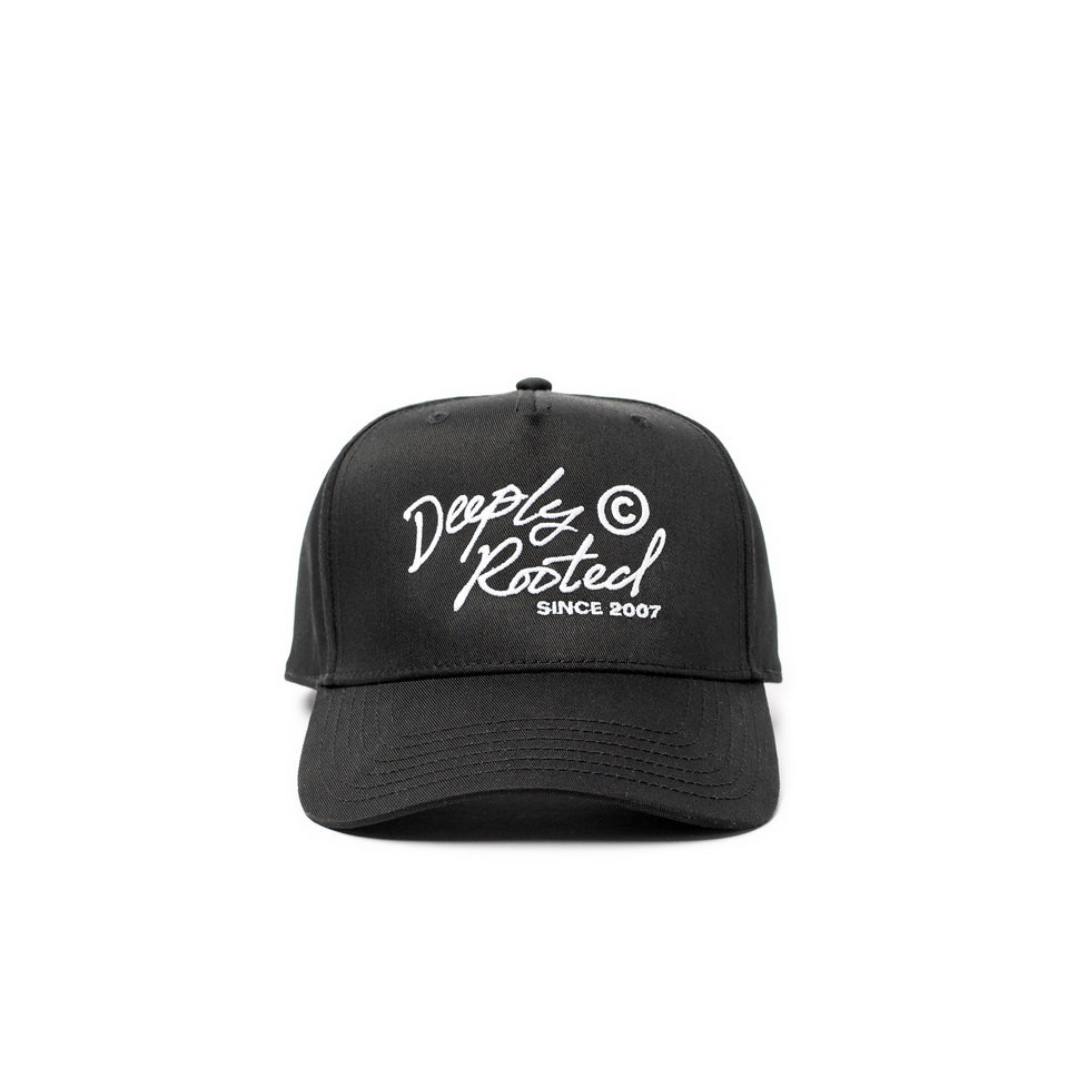 Centre Deeply Rooted Snapback Hat (Black) - Men