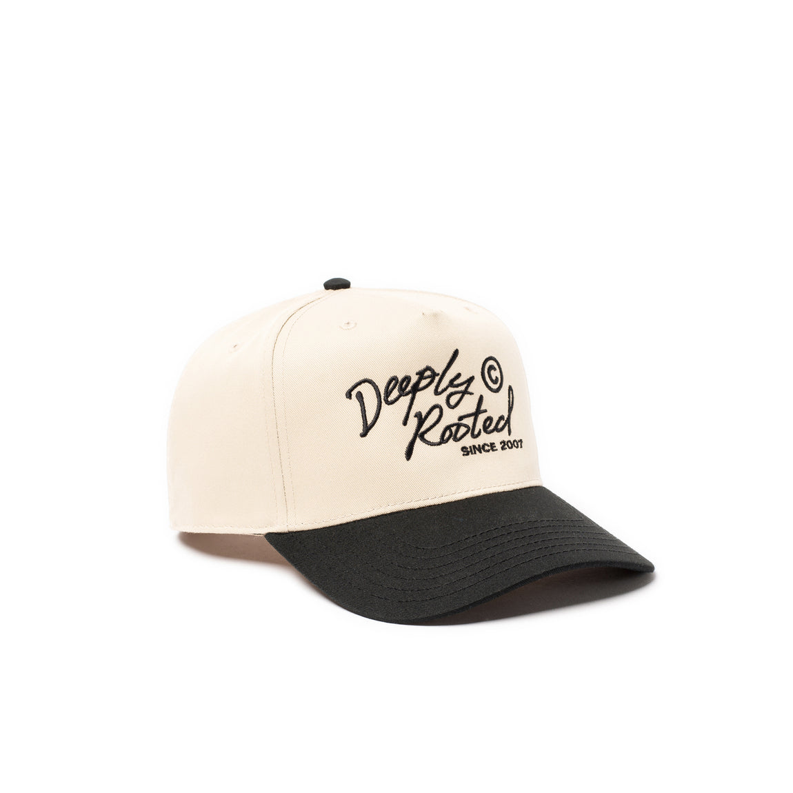 Centre Deeply Rooted Snapback Hat (Natural/Black) - Centre Deeply Rooted Snapback Hat (Natural/Black) - 