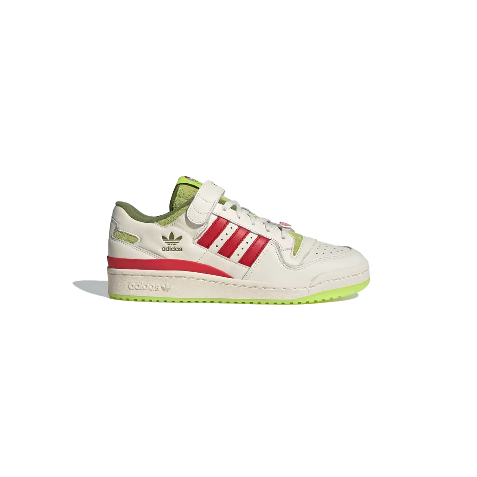 Adidas Forum Low x The Grinch GS (White / Collegiate Red / Solar Slime) - Kids