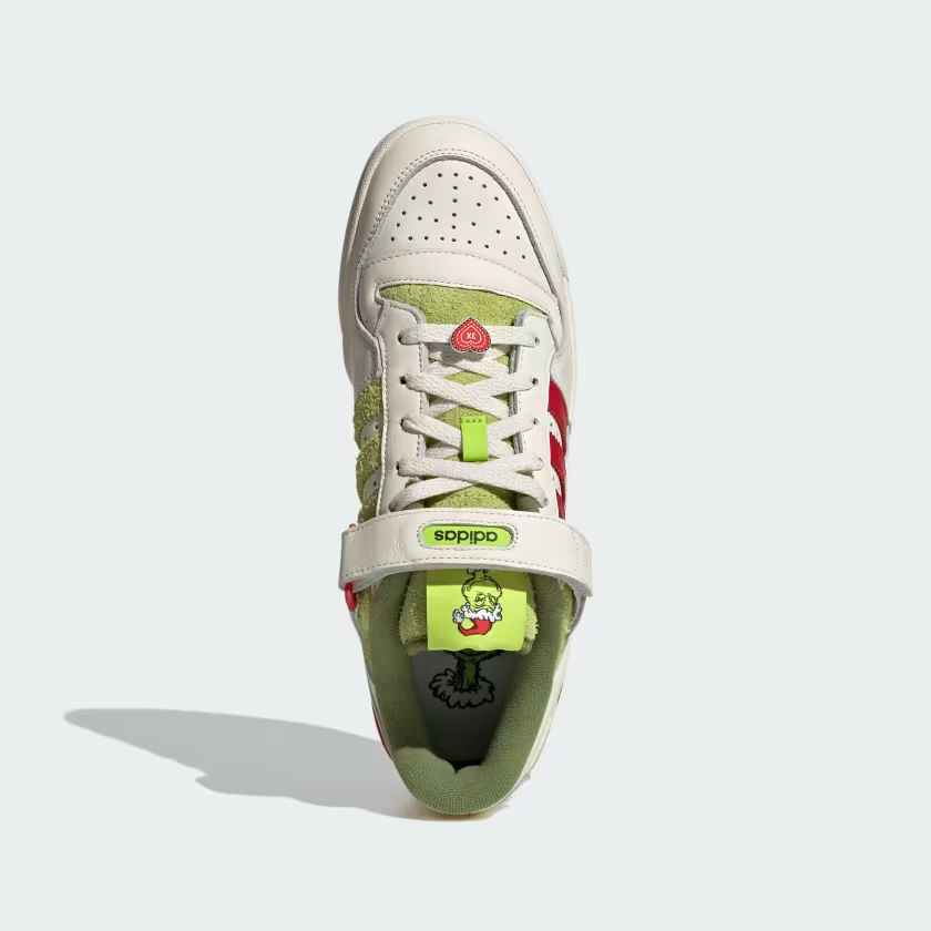 Adidas Forum Low x The Grinch GS (White / Collegiate Red / Solar Slime) - Adidas Forum Low x The Grinch GS (White / Collegiate Red / Solar Slime) - 