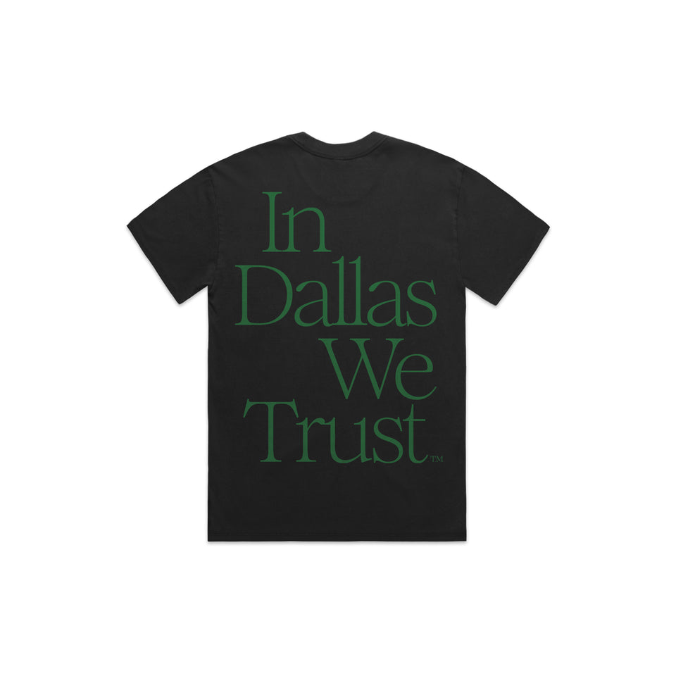 Centre Dallas Trust Serif Limited Edition Tee - Preorder (Faded Black/Green) - Frozen Sale (Jan 2025)