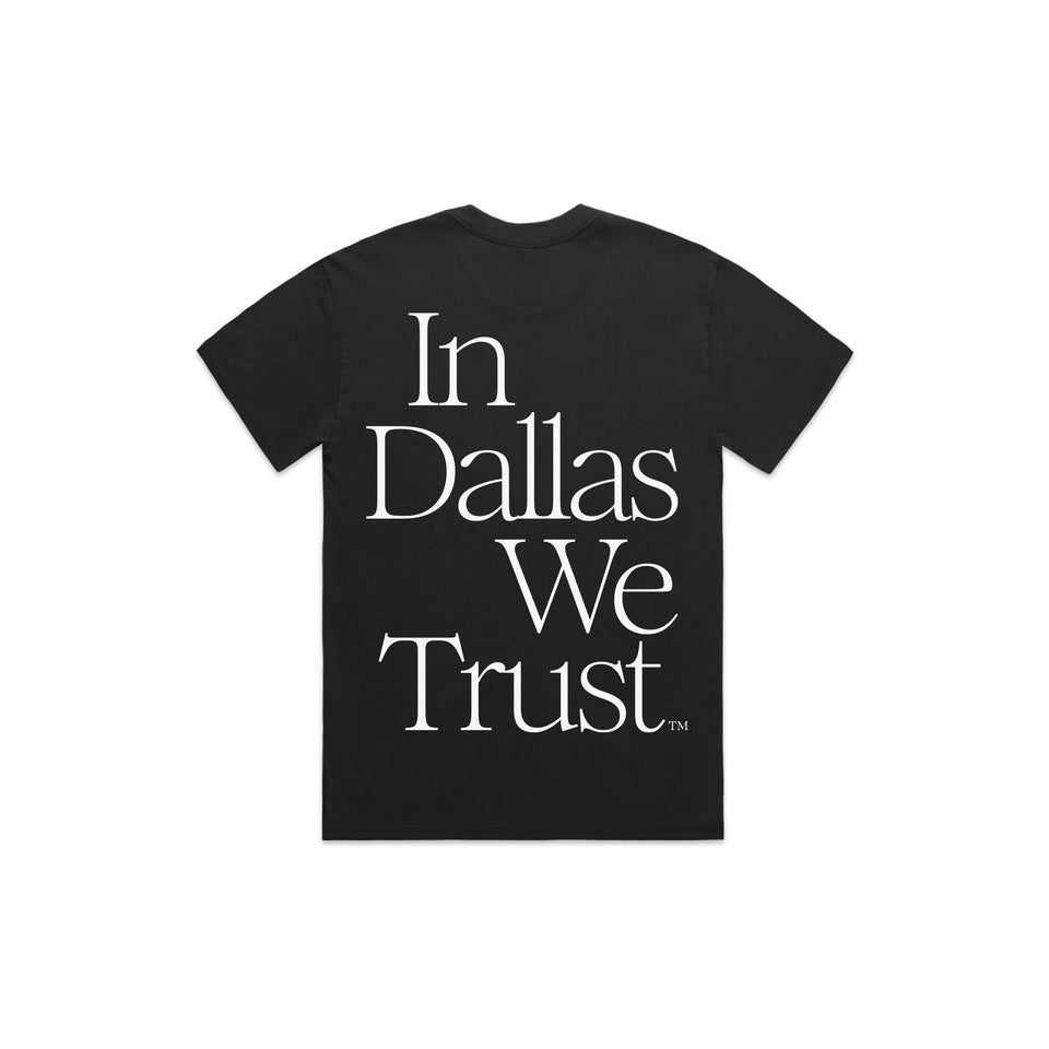 Centre Dallas Trust Serif Tee (Faded Black) - APRIL SALE