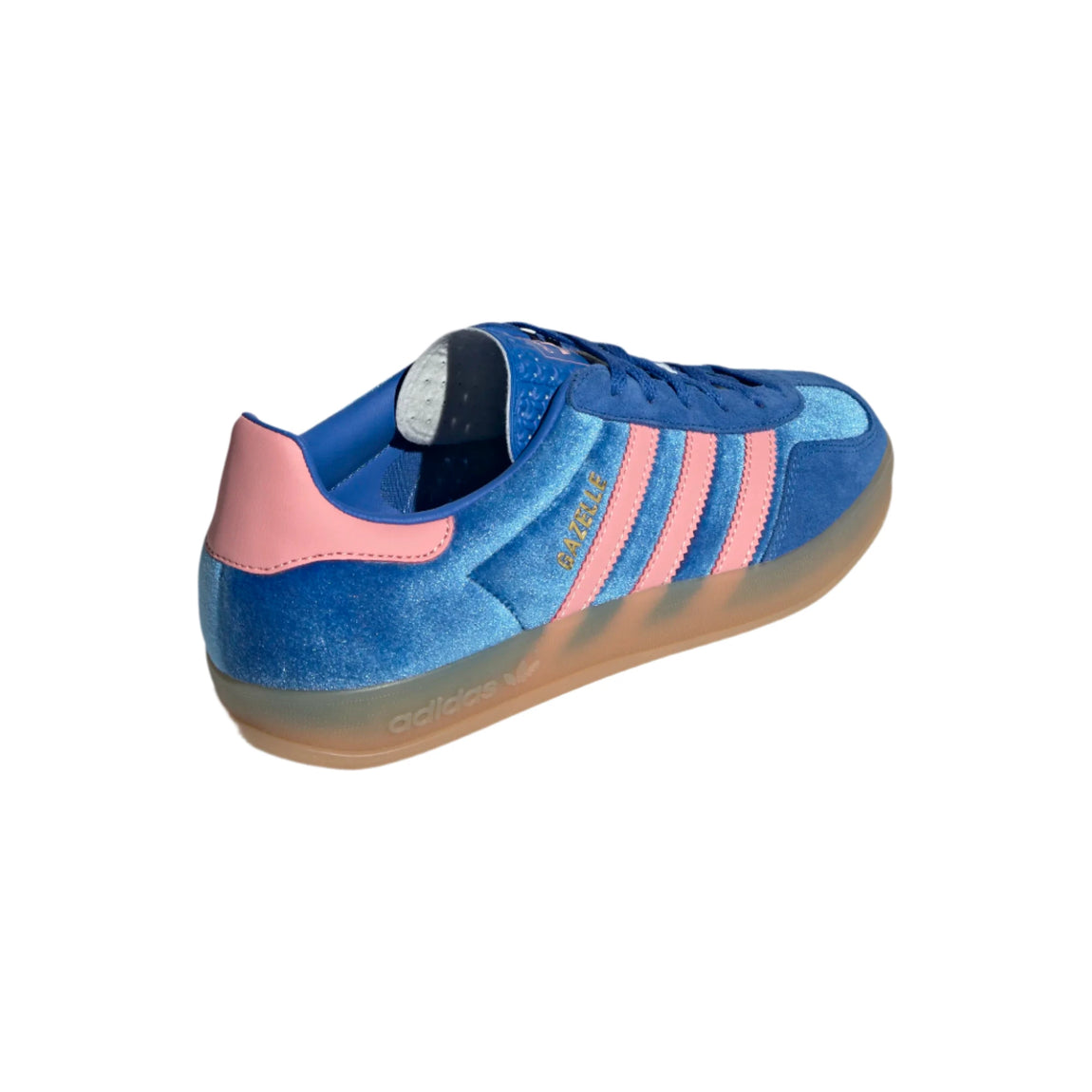 Women's Adidas Gazelle Indoor (Blue/Semi Pink Spark/Gum) - Women's Adidas Gazelle Indoor (Blue/Semi Pink Spark/Gum) - 