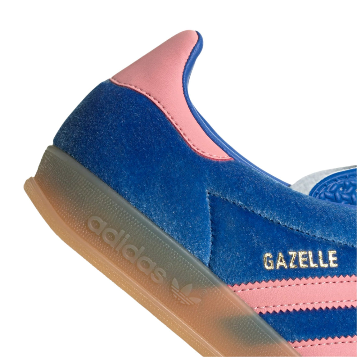 Women's Adidas Gazelle Indoor (Blue/Semi Pink Spark/Gum) – Centre