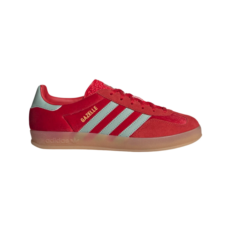 Women's Adidas Gazelle Indoor (Better Scarlet/Hazy Green/Gum) - Adidas