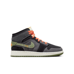 Air Jordan 1 Mid SE Craft GS ( Anthracite / Sky Jade / Light Olive / Black ) - Air Jordan 1 Mid SE Craft GS ( Anthracite / Sky Jade / Light Olive / Black ) - 