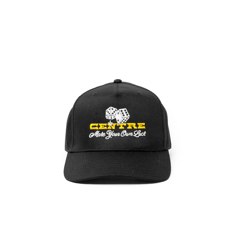 Centre Lucky Snapback Hat (Black) - Women