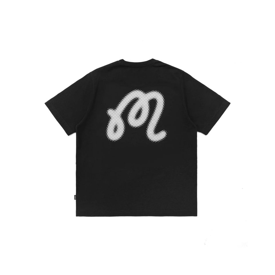 Malbon Golf M Script Blur Tee (Black) - Men's Apparel