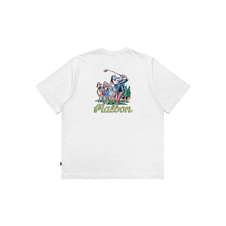 Malbon Golf Founders Pocket Tee (White) - Men's Apparel