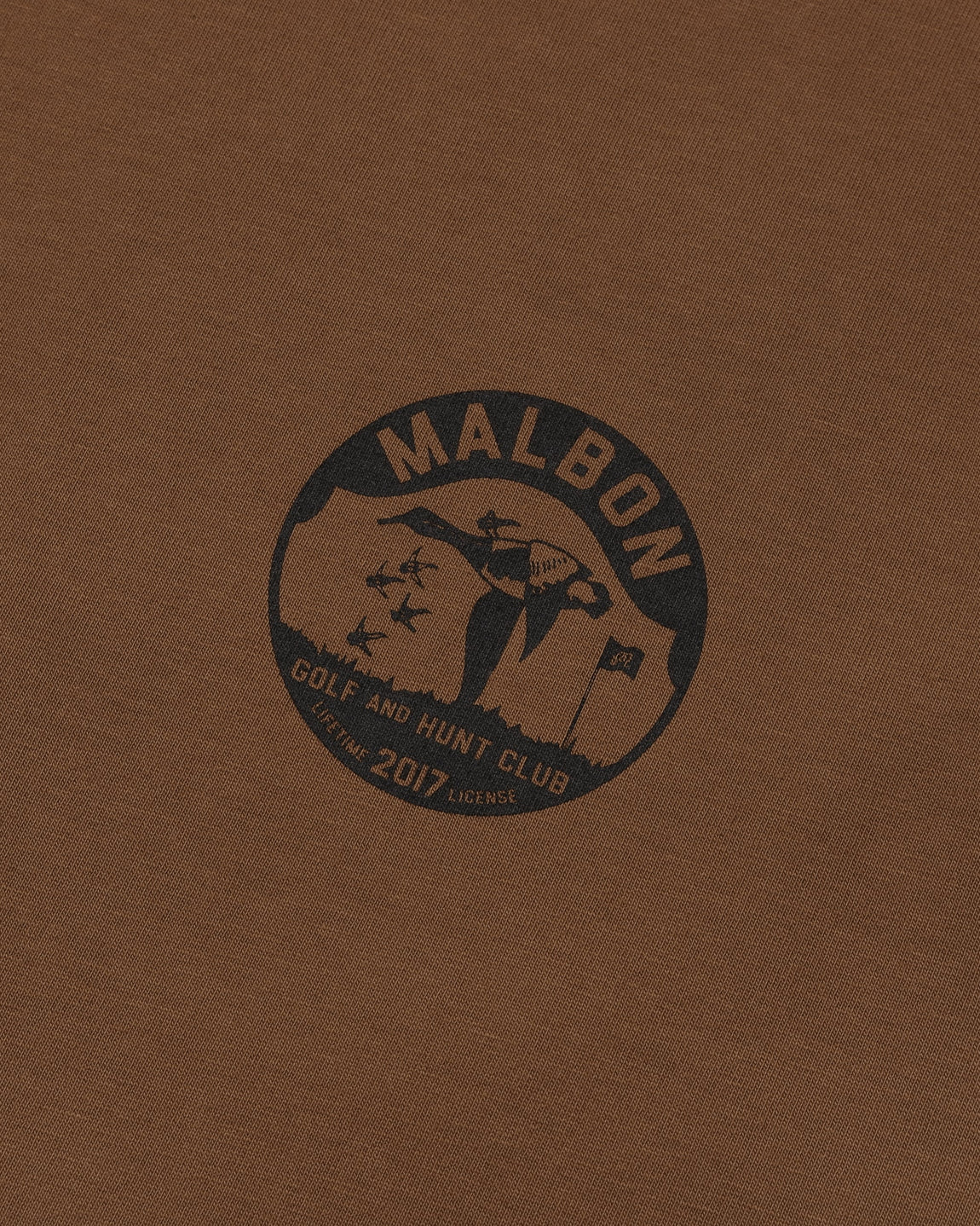 Malbon Golf Hunting License SS Tee (Brown) - Malbon Golf Hunting License SS Tee (Brown) - 