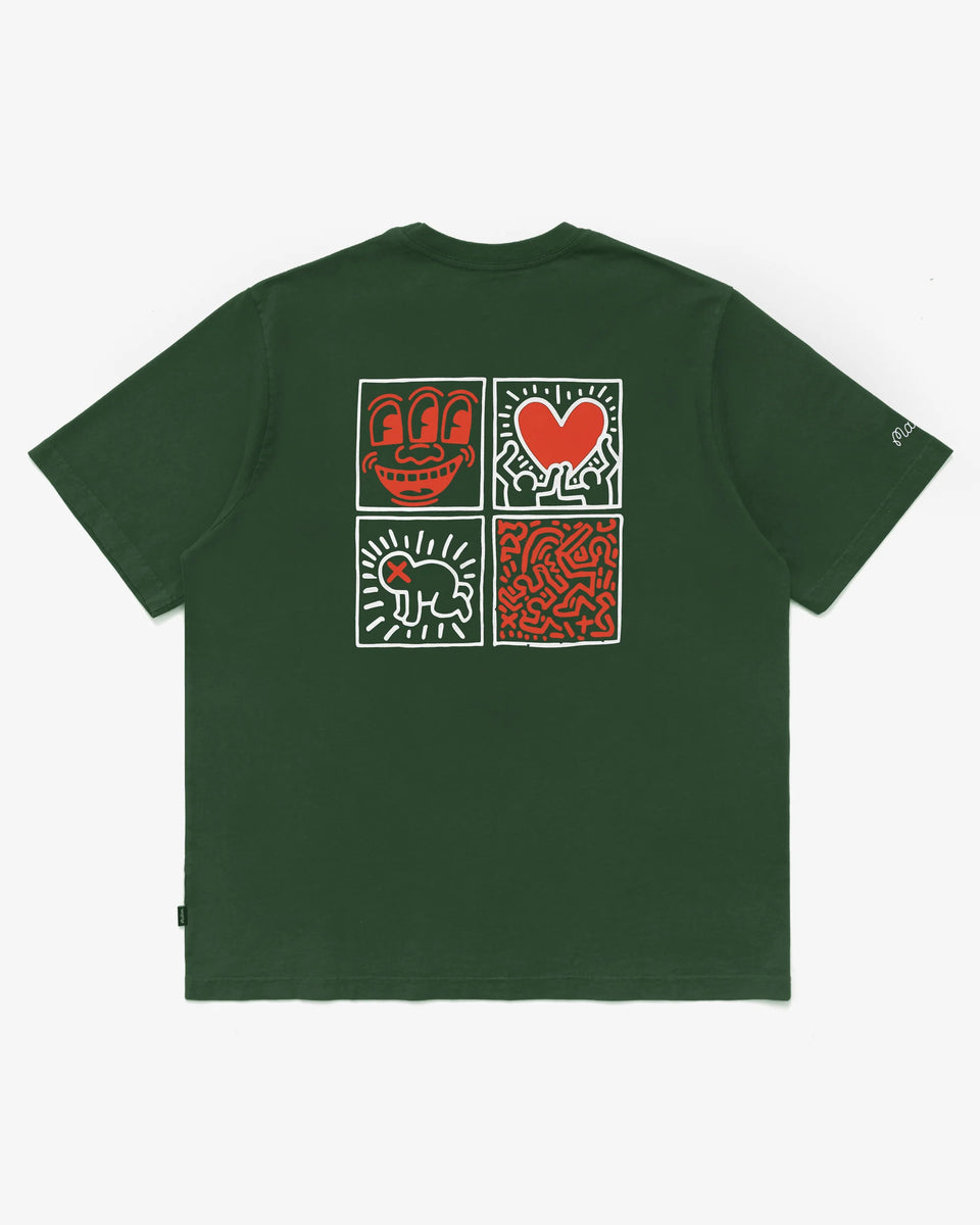 Malbon Golf X Keith Haring Pocket Tee (Green) - Malbon Golf