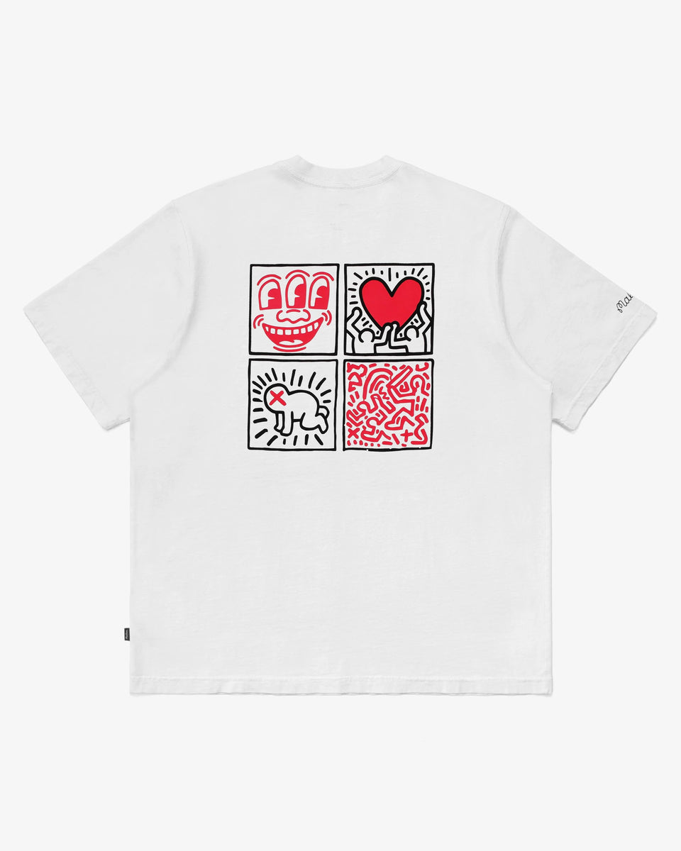 Malbon Golf X Keith Haring Pocket Tee (White) - Malbon Golf
