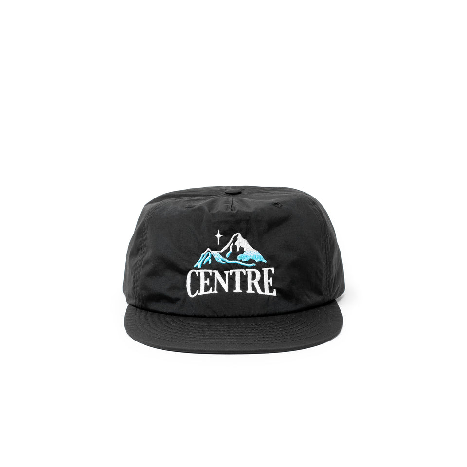 Centre Mountain Range Snapback Hat (Black) - Hats