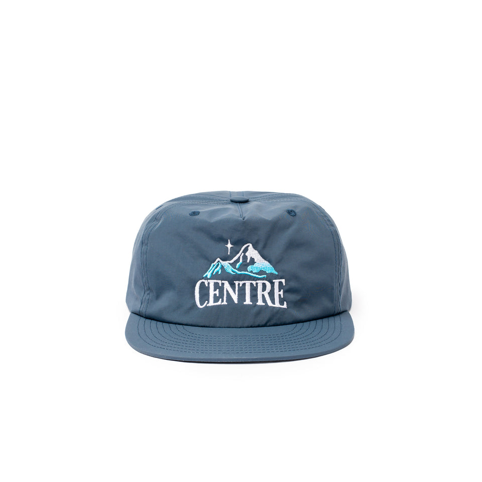 Centre Mountain Range Snapback Hat (Petrol Blue) - Men