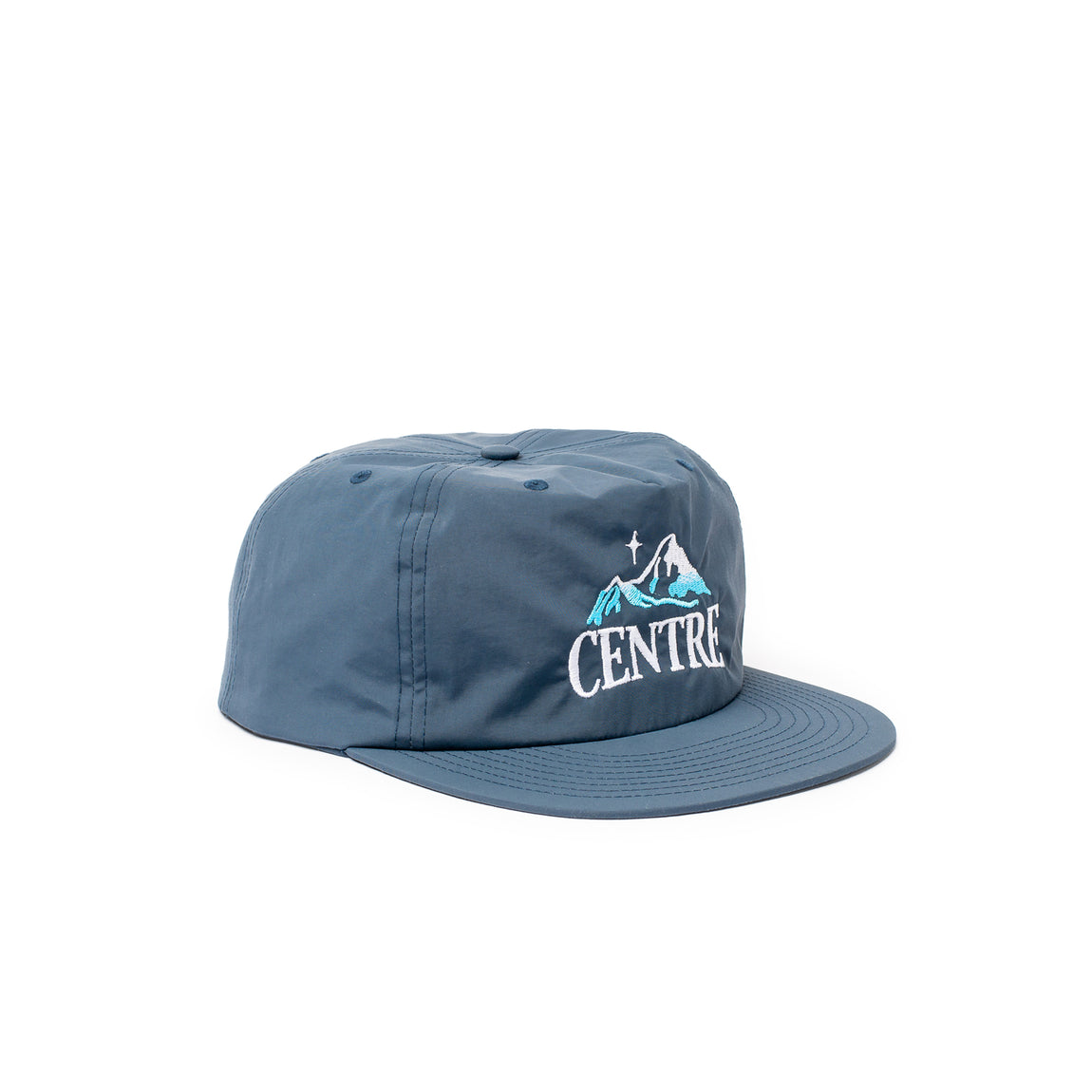 Centre Mountain Range Snapback Hat (Petrol Blue) - Centre Mountain Range Snapback Hat (Petrol Blue) - 
