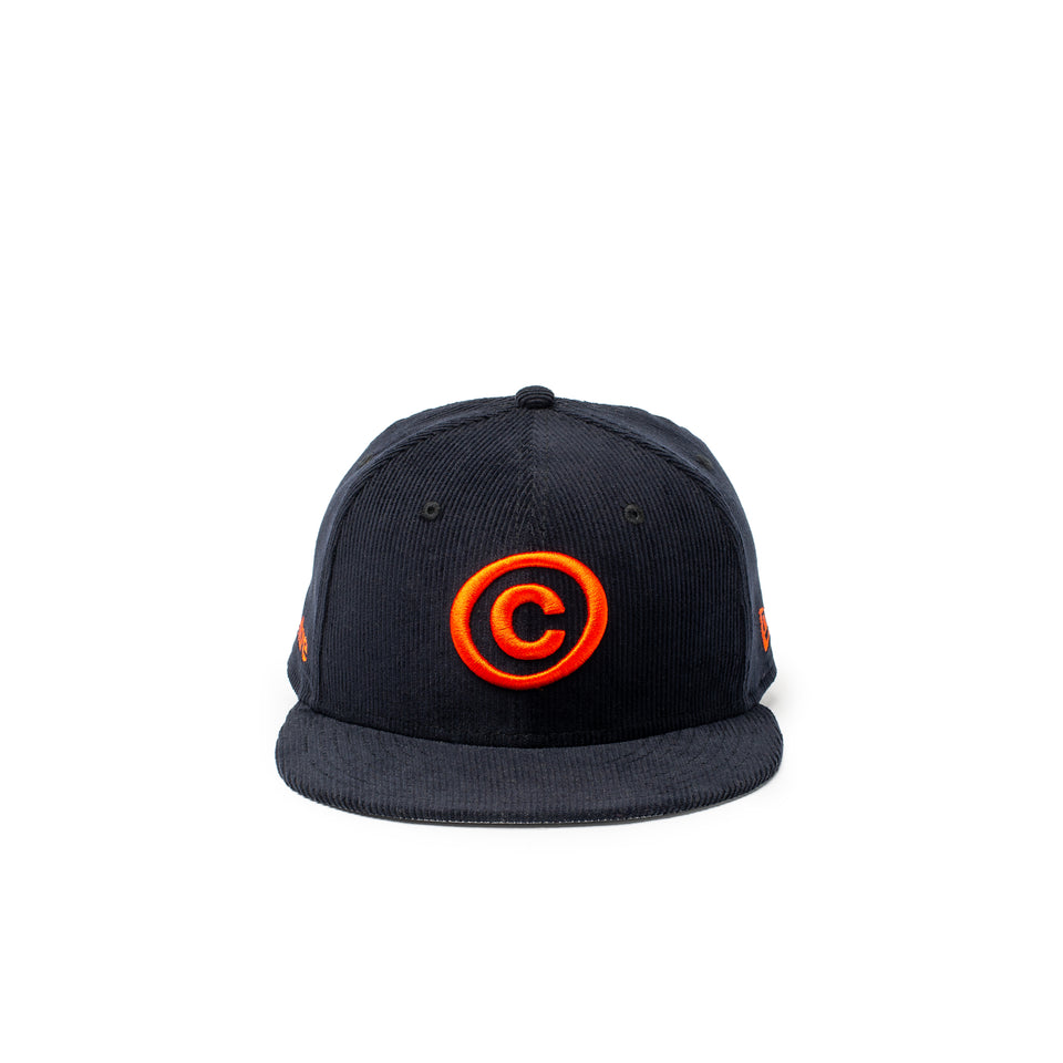 Centre x New Era 59FIFTY Icon Corduroy Cap (Navy / Orange) - Centre