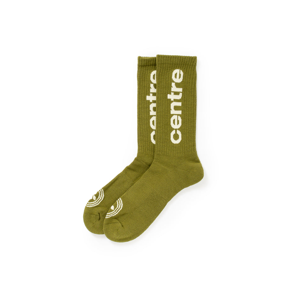 Centre Premium Casual Crew Socks (Olive) - SALE