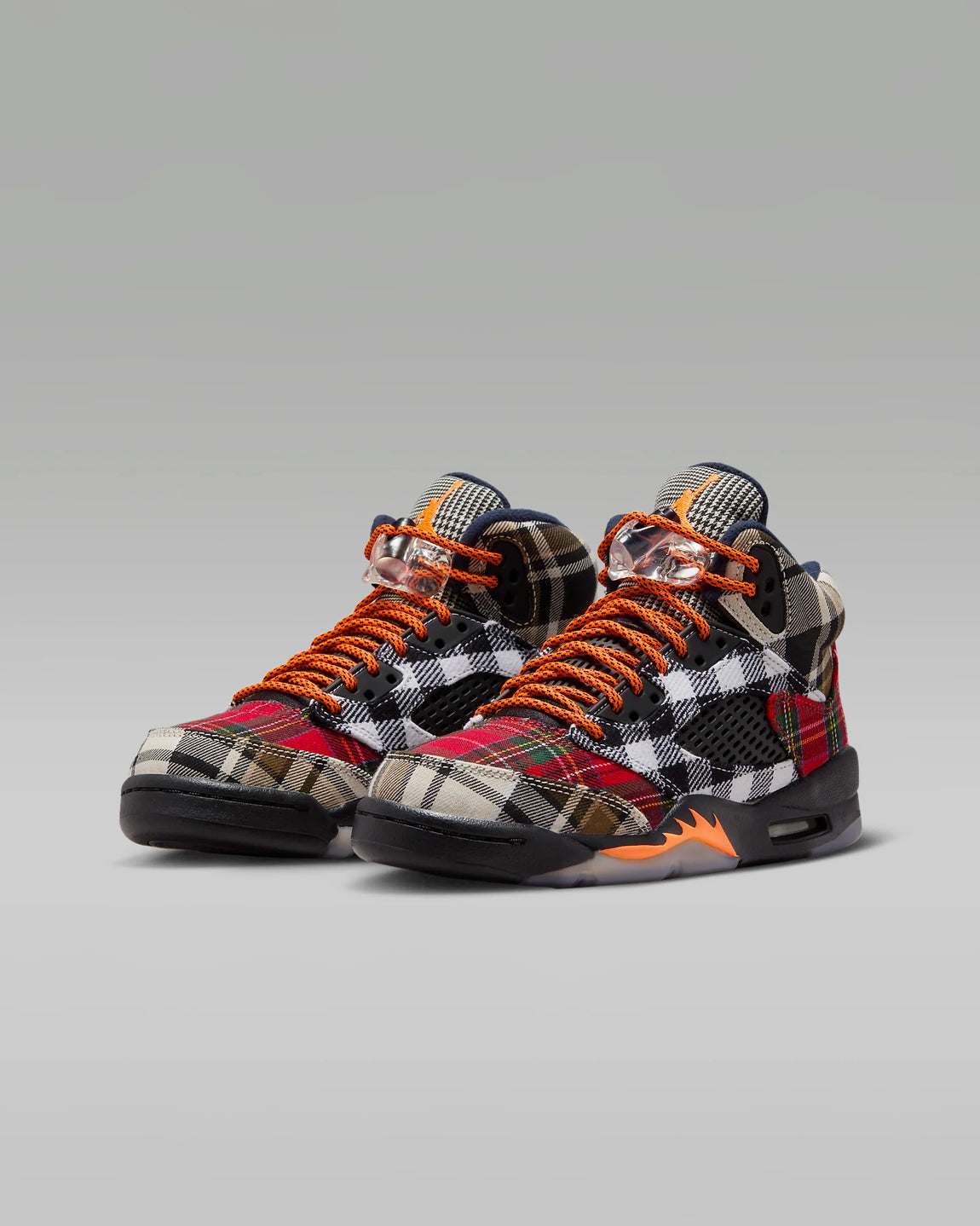 Air Jordan 5 Retro Plaid GS (Black/Total Orange-Dark Obsidian) 10/20 - Air Jordan 5 Retro Plaid GS (Black/Total Orange-Dark Obsidian) 10/20 - 