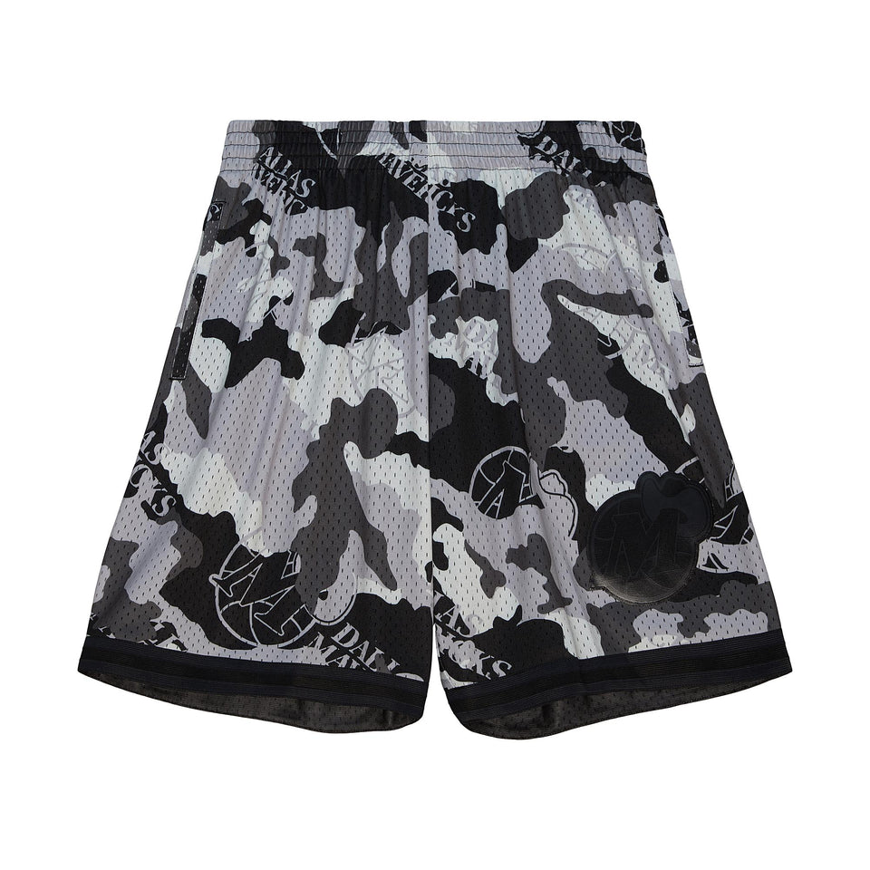 Mitchell & Ness Dallas Mavericks NBA Ghost Camo Swingman Shorts ( Black / Grey ) - Products