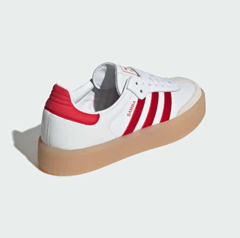 Women's Adidas Sambae (Cloud White / Scarlet Red / Gum) - Women's Adidas Sambae (Cloud White / Scarlet Red / Gum) - 