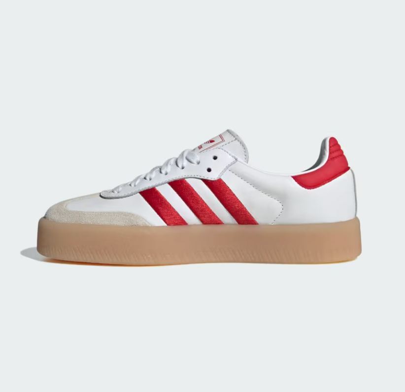Women's Adidas Sambae (Cloud White / Scarlet Red / Gum) - Women's Adidas Sambae (Cloud White / Scarlet Red / Gum) - 