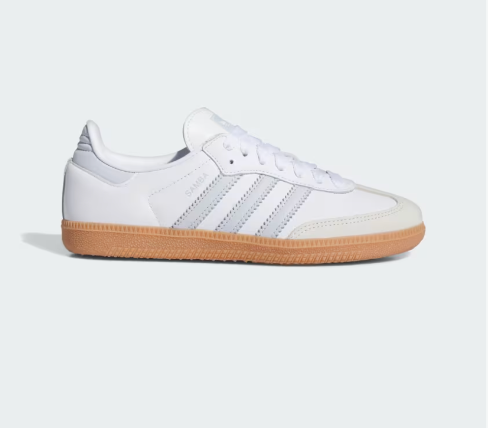 Women's Adidas Samba OG (Cloud White / Halo Blue / Gum) - Women's Adidas Samba OG (Cloud White / Halo Blue / Gum) - 
