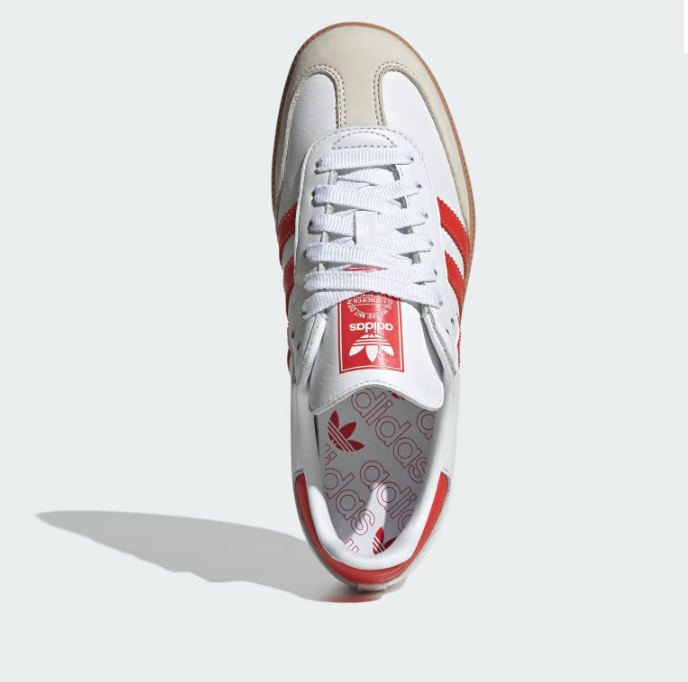 Women's Adidas Samba OG ( Cloud White / Solar Red / Off White ) - Women's Adidas Samba OG ( Cloud White / Solar Red / Off White ) - 