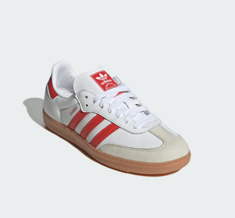 Women's Adidas Samba OG ( Cloud White / Solar Red / Off White ) - Women's Adidas Samba OG ( Cloud White / Solar Red / Off White ) - 