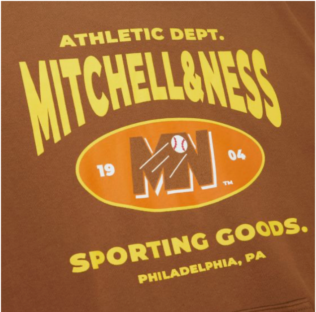 Mitchell & Ness Branded Athletic Department Hoodie ( Brown ) - Mitchell & Ness Branded Athletic Department Hoodie ( Brown ) - 