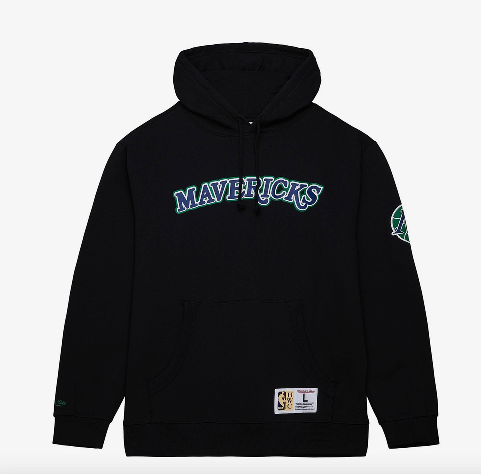 Mitchell & Ness Dallas Mavericks NBA Game Time Fleece Hoodie ( Black ) - Men's Sweatshirts & Hoodies