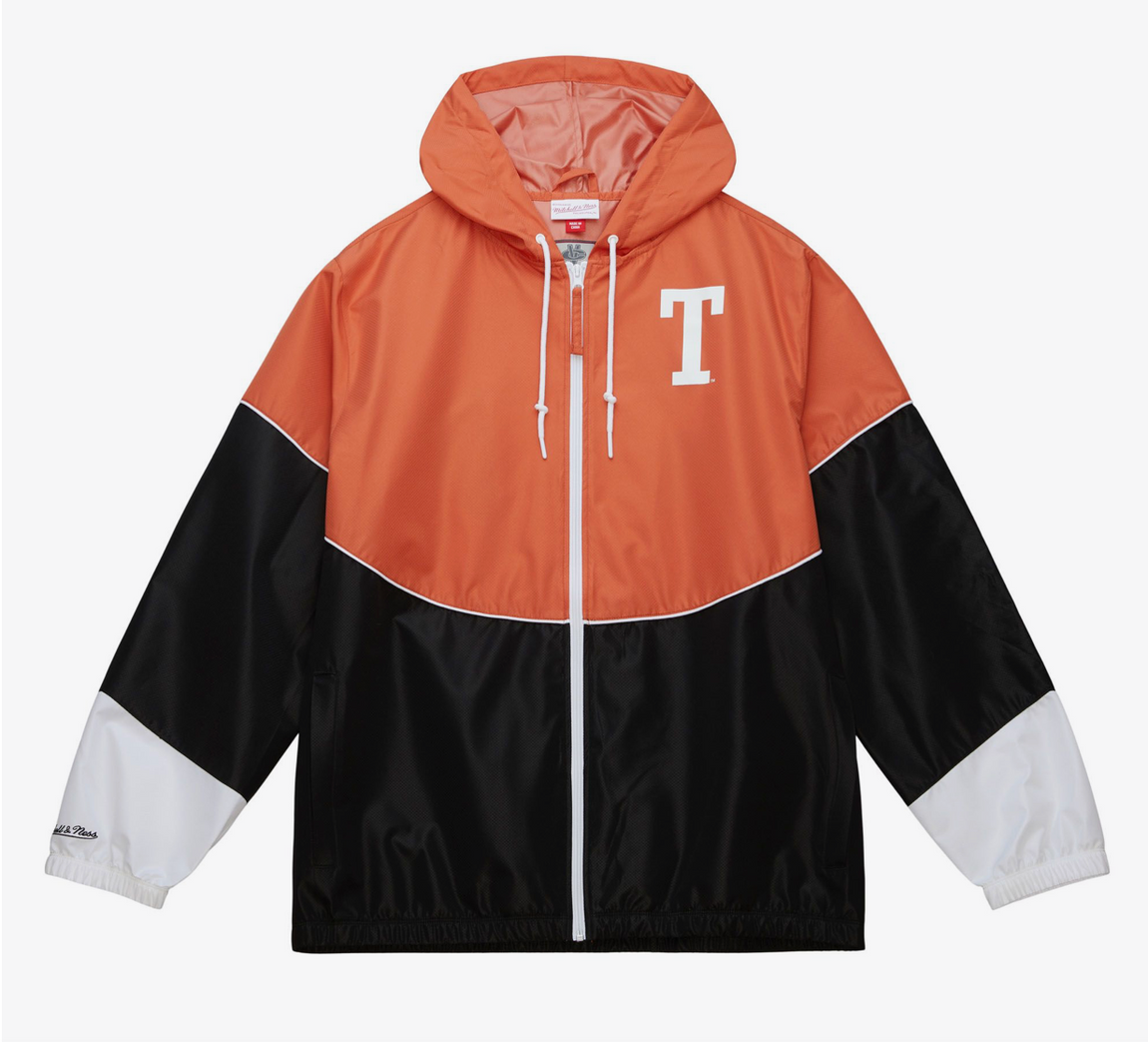 Mitchell & Ness Texas Longhorns NCAA Lightweight Windbreaker ( Burnt Orange / White ) - Mitchell & Ness Texas Longhorns NCAA Lightweight Windbreaker ( Burnt Orange / White ) - 