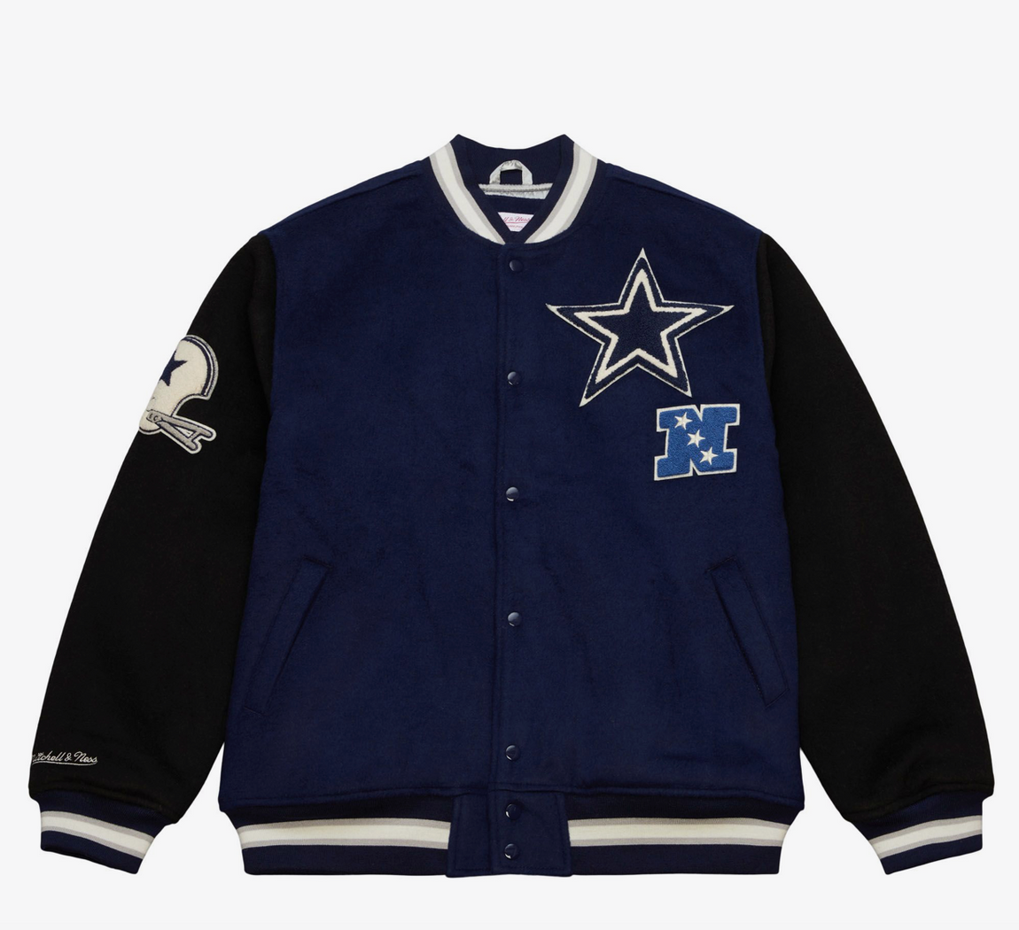 Mitchell & Ness NFL Dallas Cowboys Team Legacy Varsity Jacket ( Navy ) - Mitchell & Ness NFL Dallas Cowboys Team Legacy Varsity Jacket ( Navy ) - 