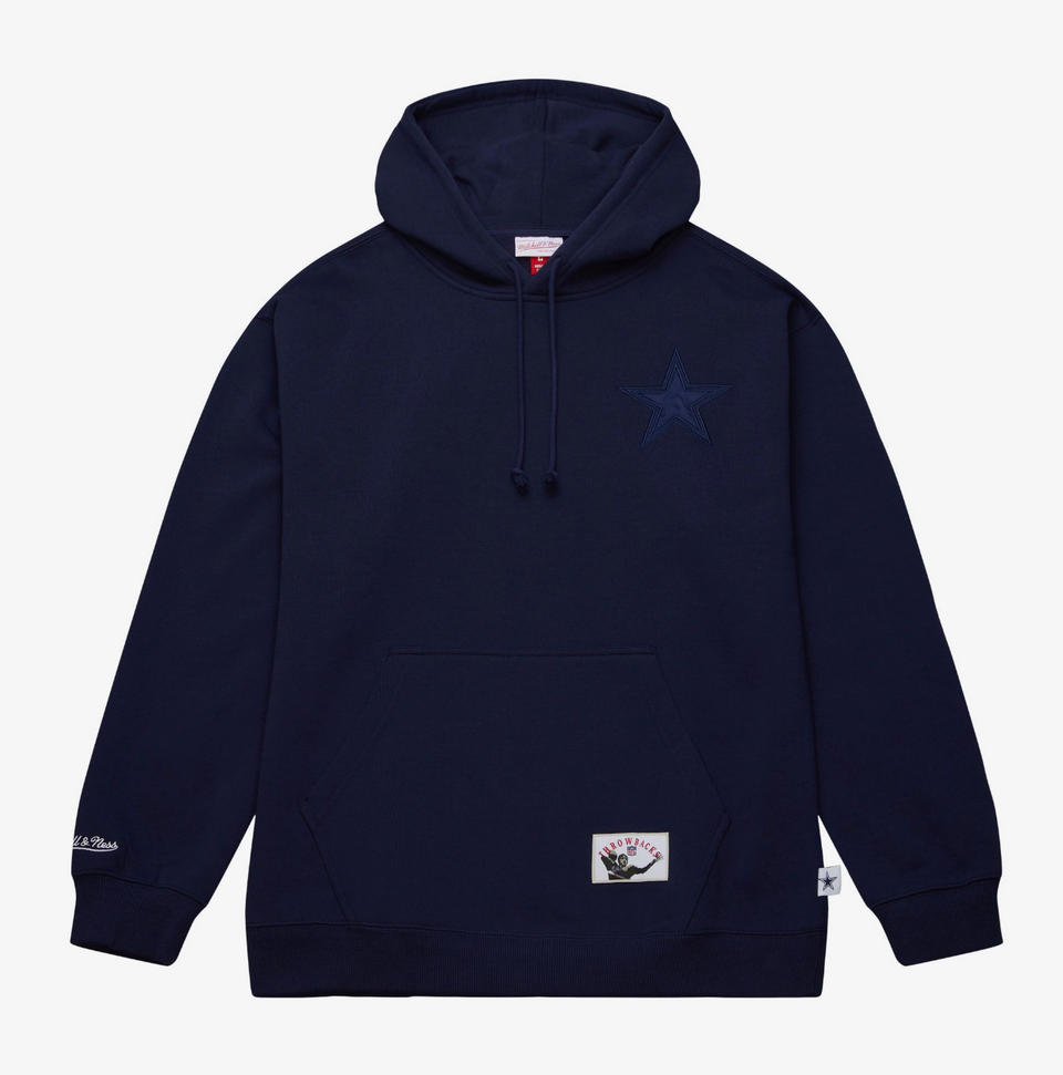 Mitchell & Ness Dallas Mavericks NBA Tonal Logo Heavyweight Fleece Hoodie ( Navy ) - Mitchell & Ness