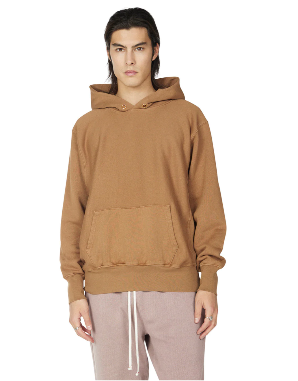 Les Tien Heavyweight Hoodie (Washed Brown) - Les Tien Heavyweight Hoodie (Washed Brown) - 