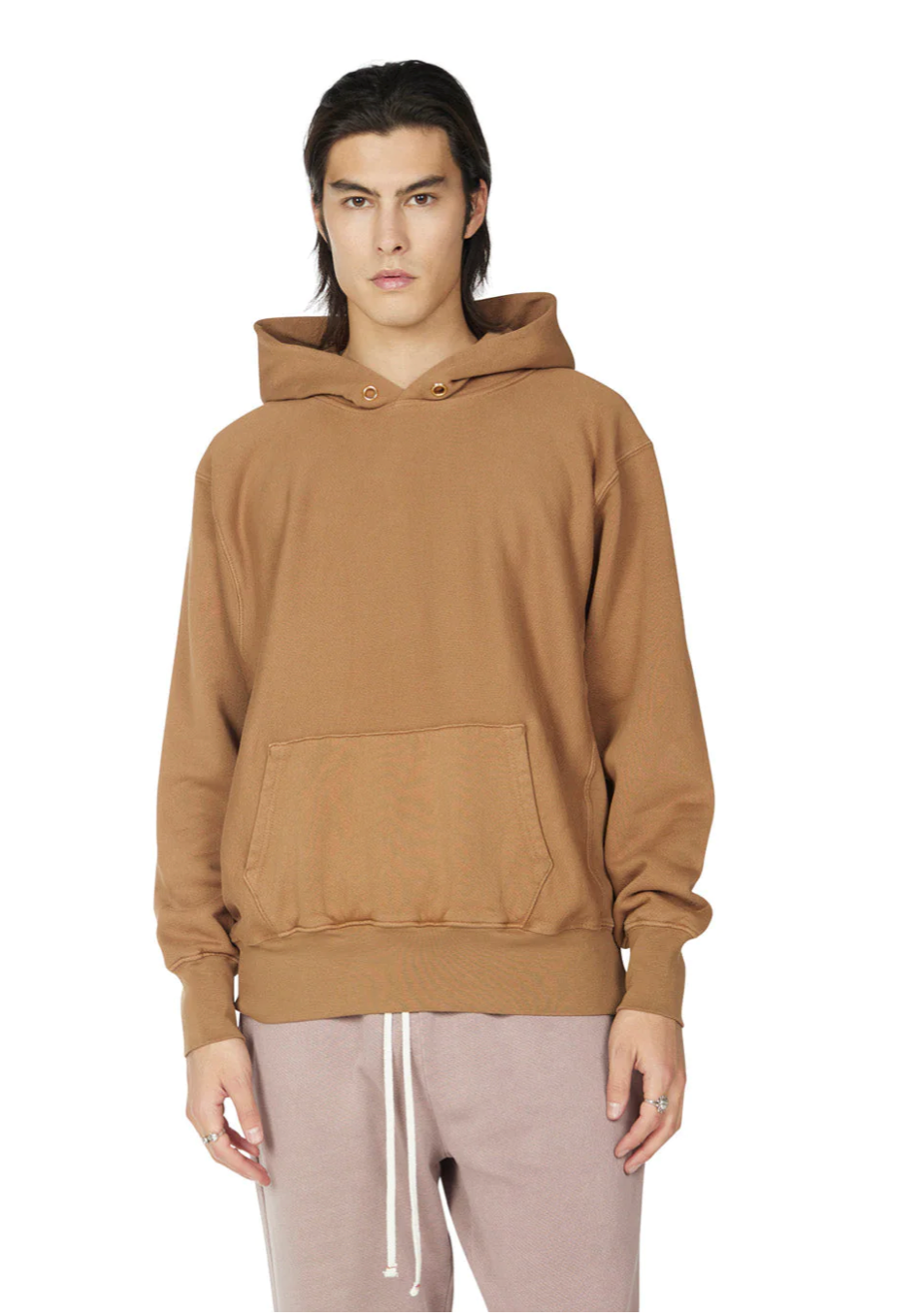 Les Tien Heavyweight Hoodie (Washed Brown) - Les Tien Heavyweight Hoodie (Washed Brown) - 