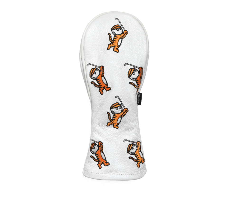 Malbon Golf Tiger Buckets Wood Cover (White) - Accessories