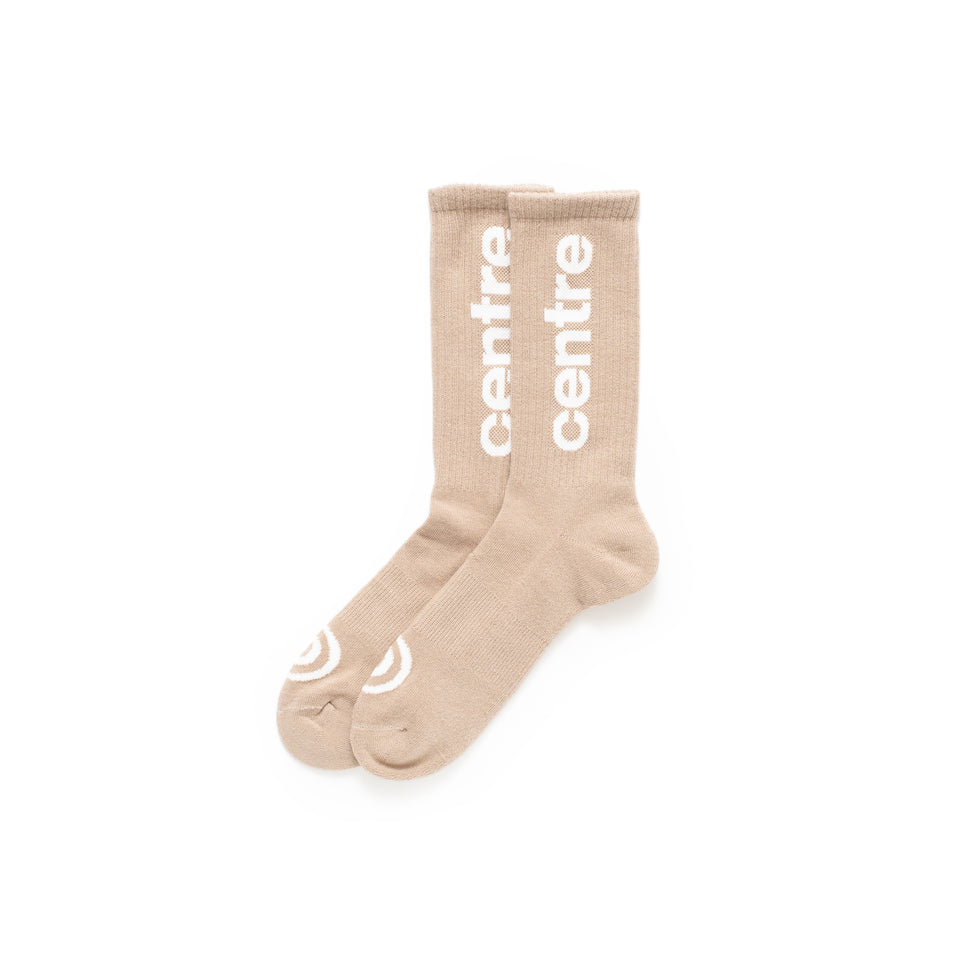 Centre Premium Casual Crew Socks (Latte) - Socks