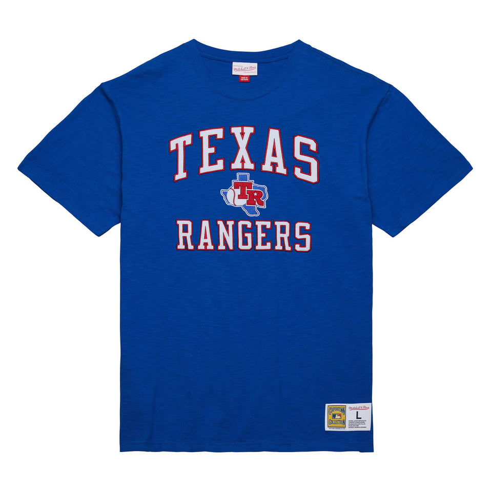 Mitchell & Ness Vintage Logo MLB Texas Rangers Legendary Slub Tee ( Royal ) - Shop