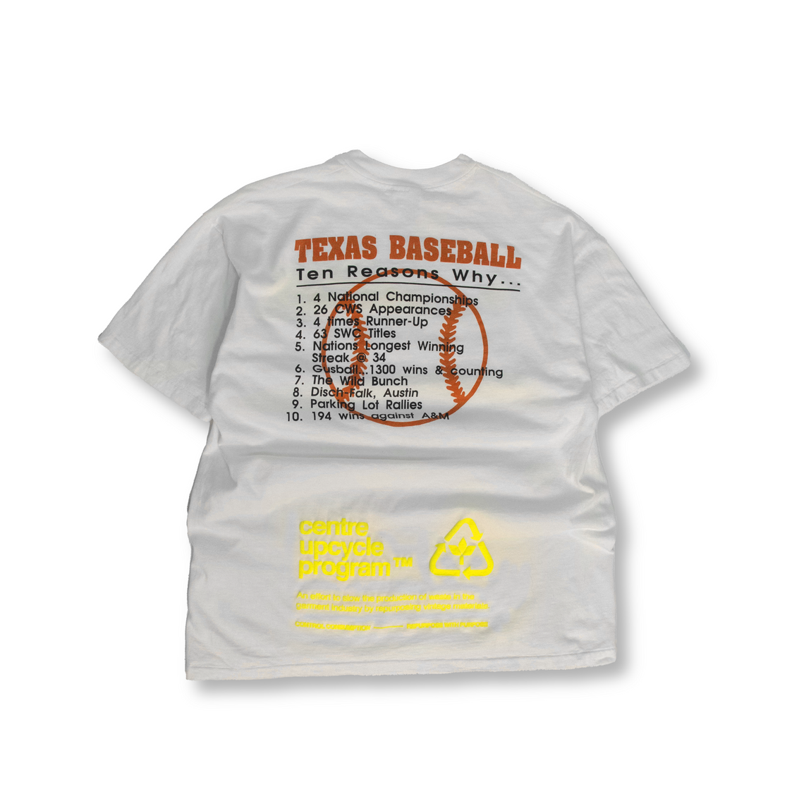 Centre Upcycled Ten Reasons Tee (White) - Centre Upcycled Ten Reasons Tee (White) - 