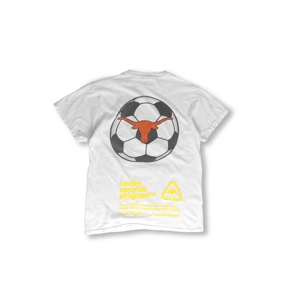 Centre Upcycled Texas Soccer Tee (White) - Centre Upcycled Texas Soccer Tee (White) - 