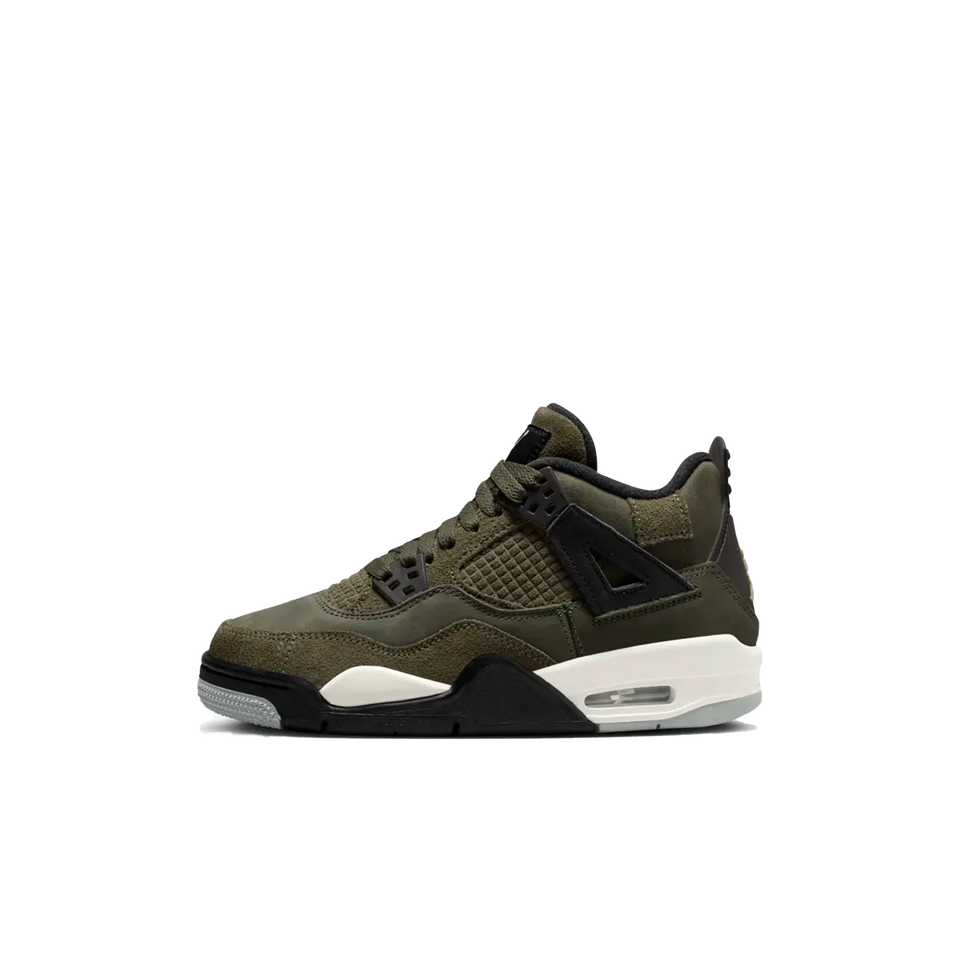 Air Jordan 4 Retro SE Craft PS (Medium Olive/Pale Vanilla-Cargo Khaki) - Kids