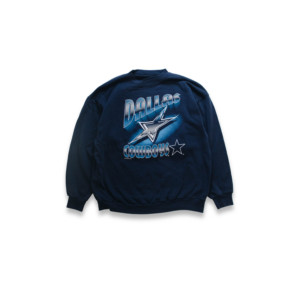 Centre Upcycled '95 Cowboys Crewneck Sweater (Navy) - Centre Upcycle Program