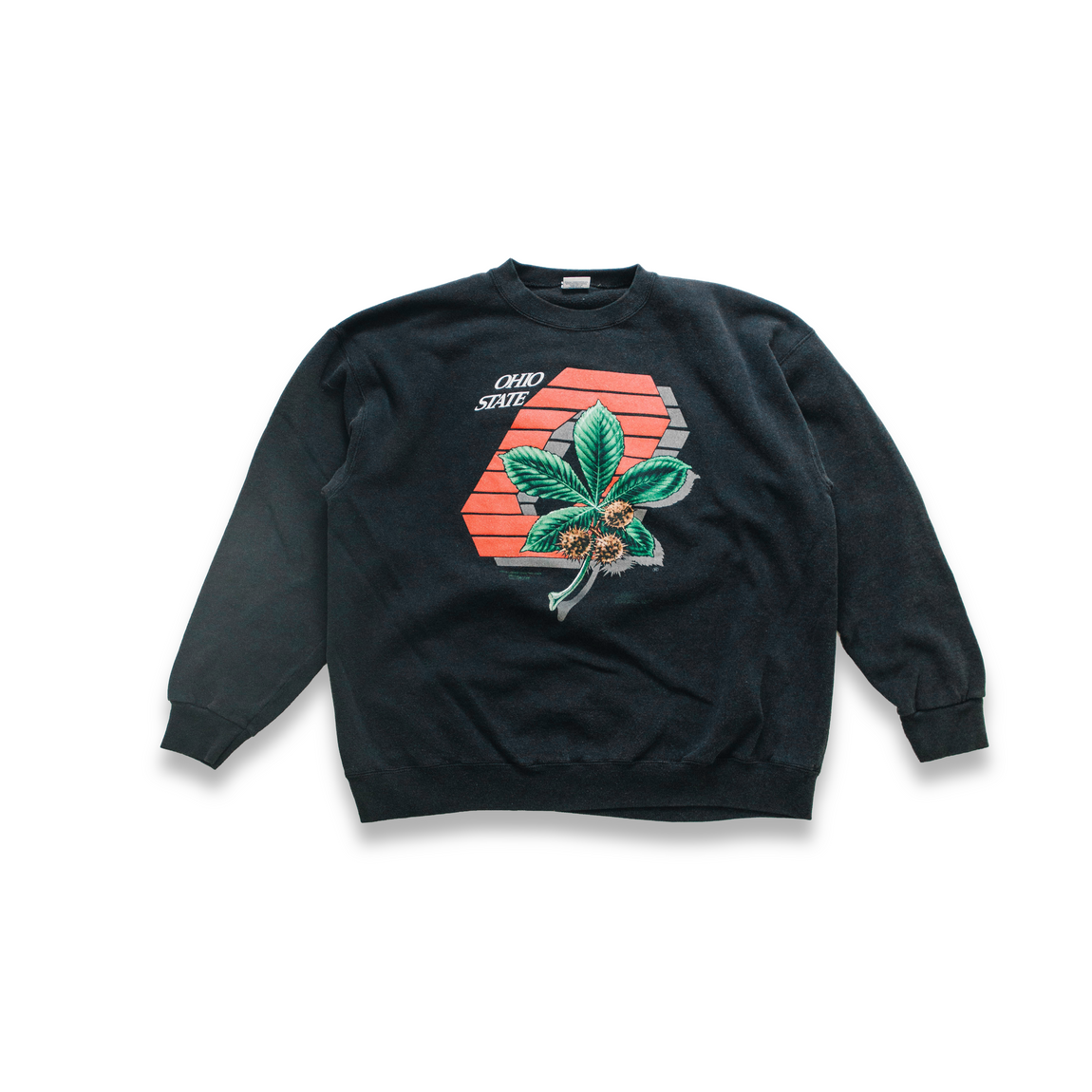 Centre Upcycled Ohio State Crewneck Sweater (Black) - Centre Upcycled Ohio State Crewneck Sweater (Black) - 