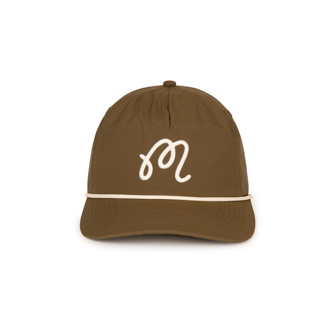 Malbon Golf M Script Nylon Rope Hat (Olive) - Malbon Golf M Script Nylon Rope Hat (Olive) - 