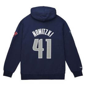 Mitchell & Ness NBA Hall of Fame Dallas Mavericks Dirk Nowitzki Hoodie ( Navy ) - Mitchell & Ness NBA Hall of Fame Dallas Mavericks Dirk Nowitzki Hoodie ( Navy ) - 