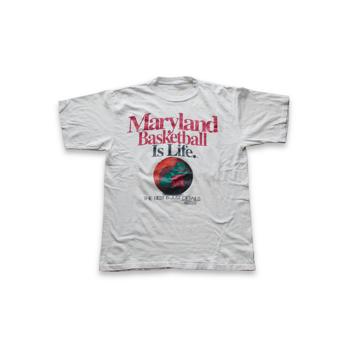 Centre Upcycled Maryland Basketball Tee (White) - Centre Upcycled Maryland Basketball Tee (White) - 
