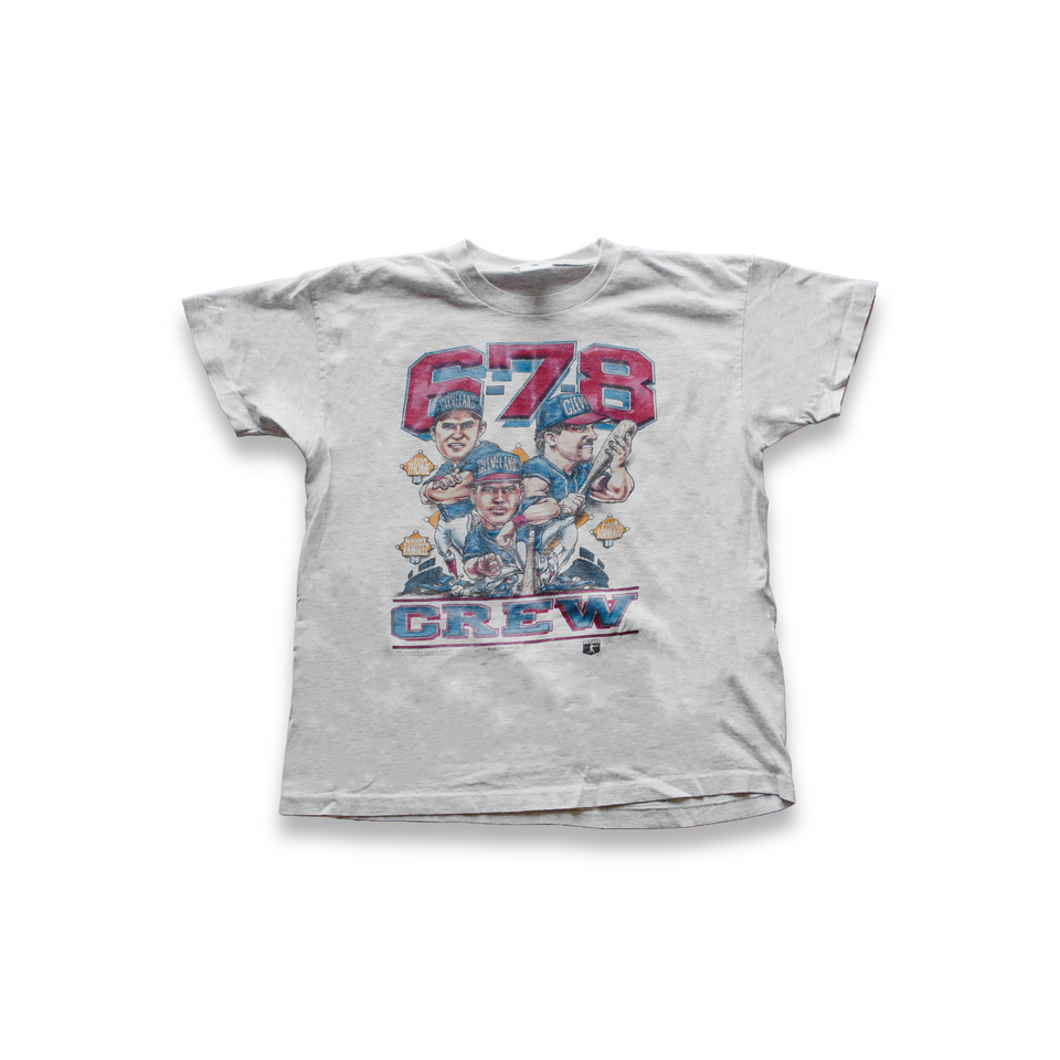 Centre Upcycled 6-7-8 Crew Tee (Heather Grey) - Centre Upcycle Program